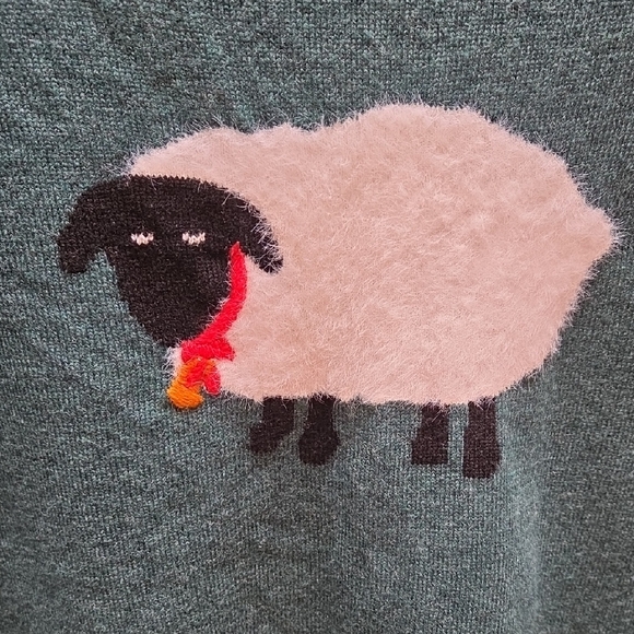 Sundance Teal Sweater with Sheep Design - Picture 6 of 6